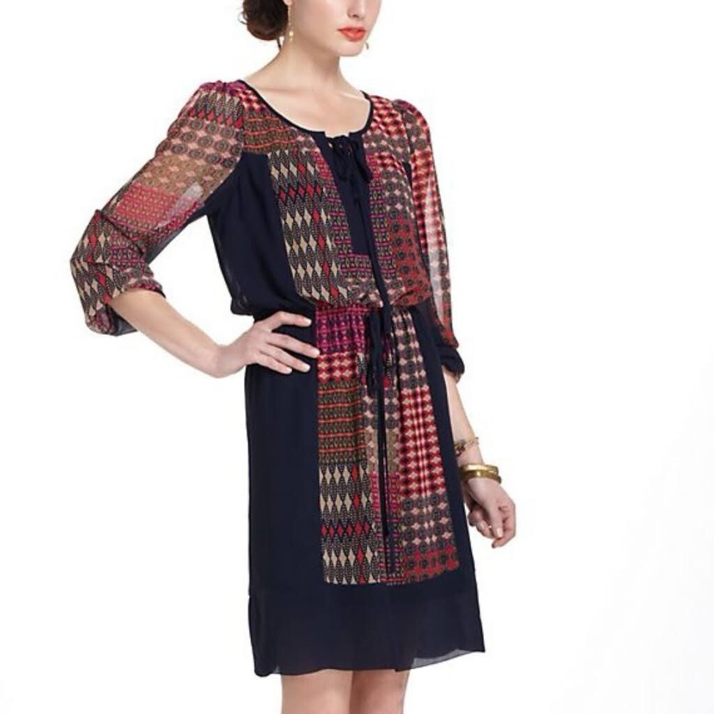 Maeve Anthropologie Womens Rosalie Peasant Dress